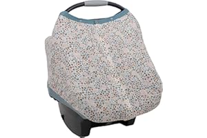 Little Unicorn Breathable Car Seat Canopy | Magnetic Closure Cover & Universal Fit | Protection & Privacy for Baby (Pressed P