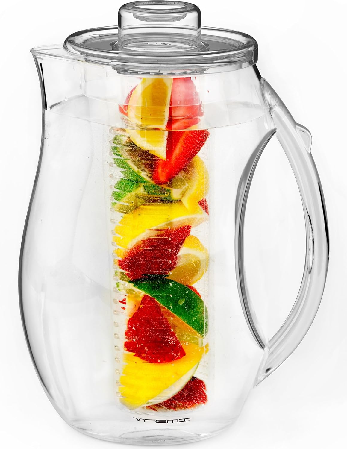 Vremi Fruit Infuser Water Pitcher 2.5 Liter Plastic Infusion Pitcher