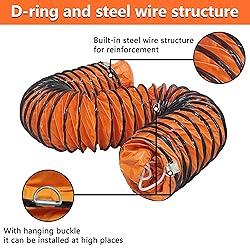 32FT Ducting Hose 20 Inch PVC Flexible Duct Hosing