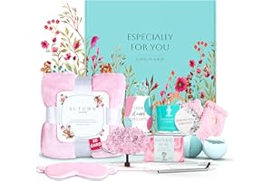 ZAHIIM Comforting Get Well Soon Gift Baskets for Women -10pc Get Well Gifts for Women After Surgery, Thoughtfully Curated Thinking of You Self Care Package with Blanket, Tumbler, Eye Mask, Soap, Socks & More