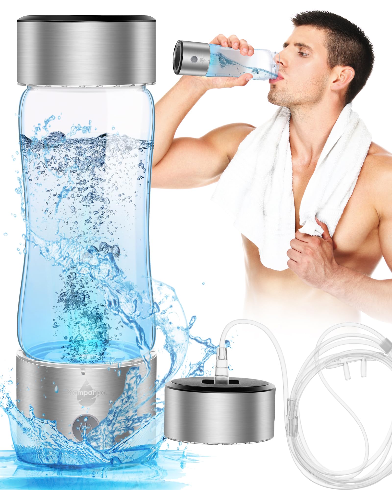 Photo 1 of 2025 Upgraded Hydrogen Water Bottle, 1600-2000 Hydrogen Water Bottle Generator, Hydroh Hydrogen Water Machine Improve Water in 3 Mins for Home, Office, Travel, Daily Drinking