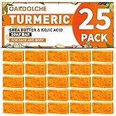 OAKDOLCHE 25P Turmeric Kojic Acid Soap Gift Set, Individually Wrapped (60g) | Infused with Retinol, Collagen & Vitamin E, SLS Free Gentle Care for Face/Body, Suitable for Party & Holiday Gifting