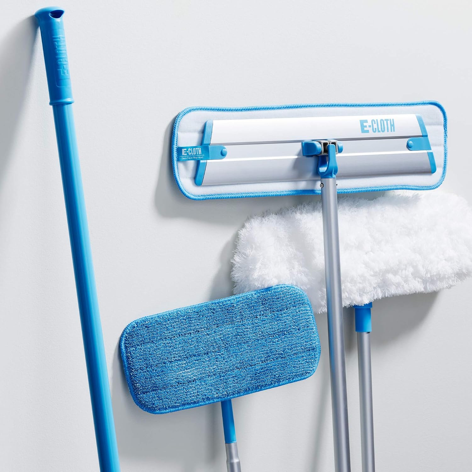E-Cloth Damp & Dusting Mop Head Twin Pack, Microfibre Mop Head Replacement for Floor Cleaning Great for Hardwood Laminate - Image 4