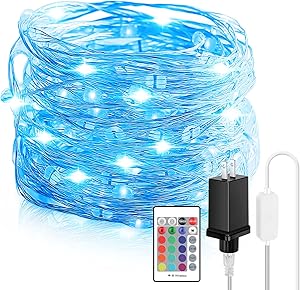 Fairy Lights Plug in, 66FT 200 LED Waterproof Fairy String Lights with Remote, 16 Color Changing Twinkle Firefly Lights with 4 Modes & Timer for Bedroom Wall Wedding Christmas Home Patio Party Decor