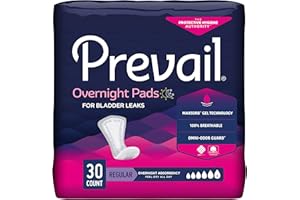 Prevail Proven - Incontinence Bladder Control Pads - Bladder Leak Pads - Overnight Absorbency, 30 Count Bag