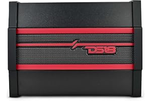 DS18 CANDY-X4B Car Amplifier 4-Channel Class D, 1600W Peak Power RMS, 4 x 120W at 4 Ohm, 4 x 200W at 2 Ohm, and 2 x 350W at 4 Ohm Bridge - Compact Size, fits into Any Vehicle