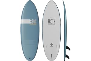 Boardworks Froth – Soft Top Surfboard – Wakesurf Board – 3 Colors - 5 Sizes from 5’ to 9’