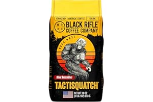 Black Rifle Coffee Company Tactisquatch, 18oz Bag, Ground Coffee Dark Roast - Roasted Blend Made from Arabica Beans - Colombian & Brazilian Beans - Veteran Founded & American Made