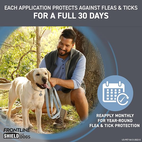 FRONTLINE SHIELD FLEA & TICK TREATMENT FOR X-LARGE DOGS 81-120 LBS. COUNT OF 6