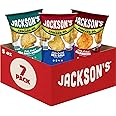 Jackson’s Classic Kettle Potato Chips (Variety Pack, 5 oz, Pack of 7) - Made with Premium Avacado Oil, Sea Salt, Salt & Vinegar and BBQ Flavors - Allergen-friendly, Gluten Free, Vegan