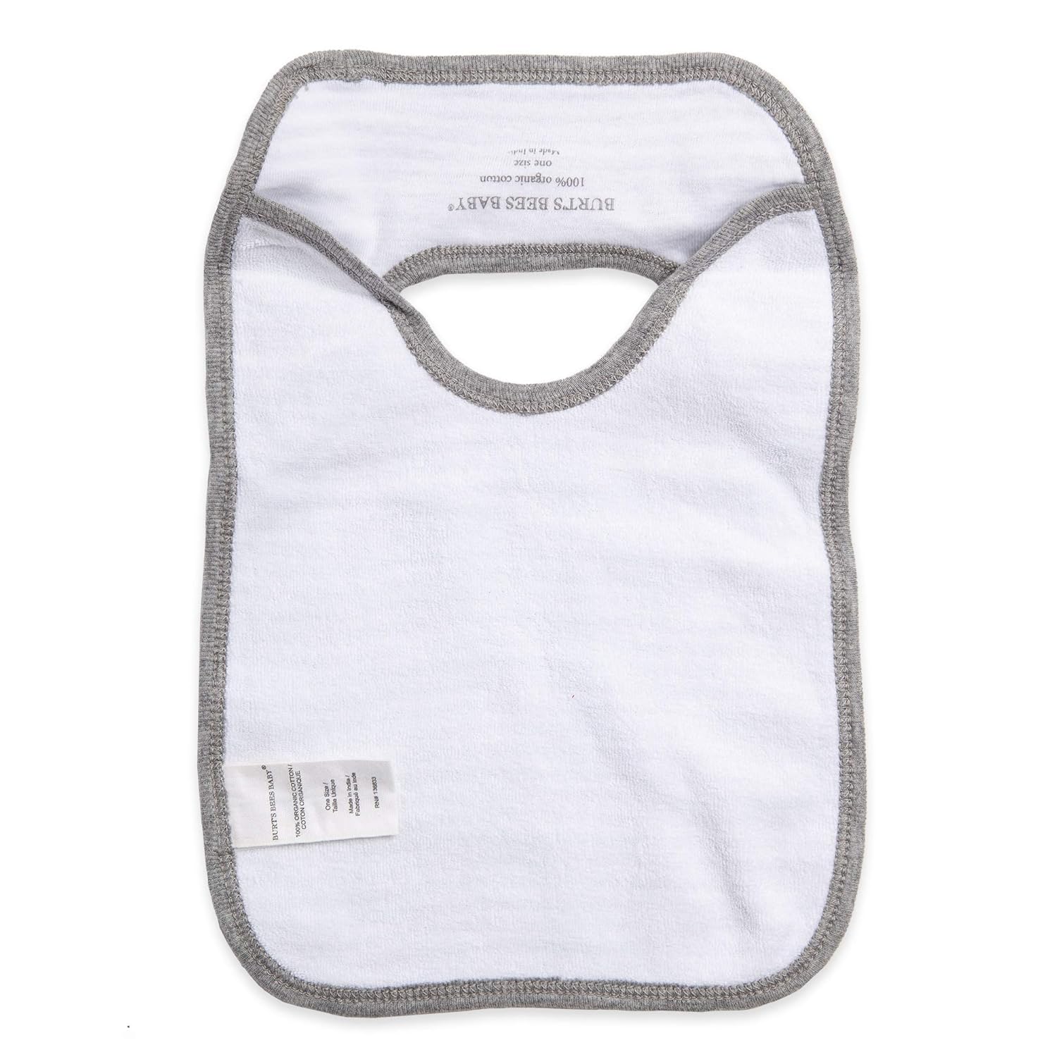 Burt's Bees Baby - Bibs, 4-Pack Lap-Shoulder Drool Cloths, 100% Organic Cotton with Absorbent Terry Towel Backing (Heather Grey): Baby