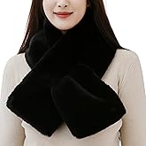 Dikoaina Women's Faux Fur Collar Scarf: A Versatile Faux Fur Scarves Neck Shrug for Fall and Winter Coat Dress