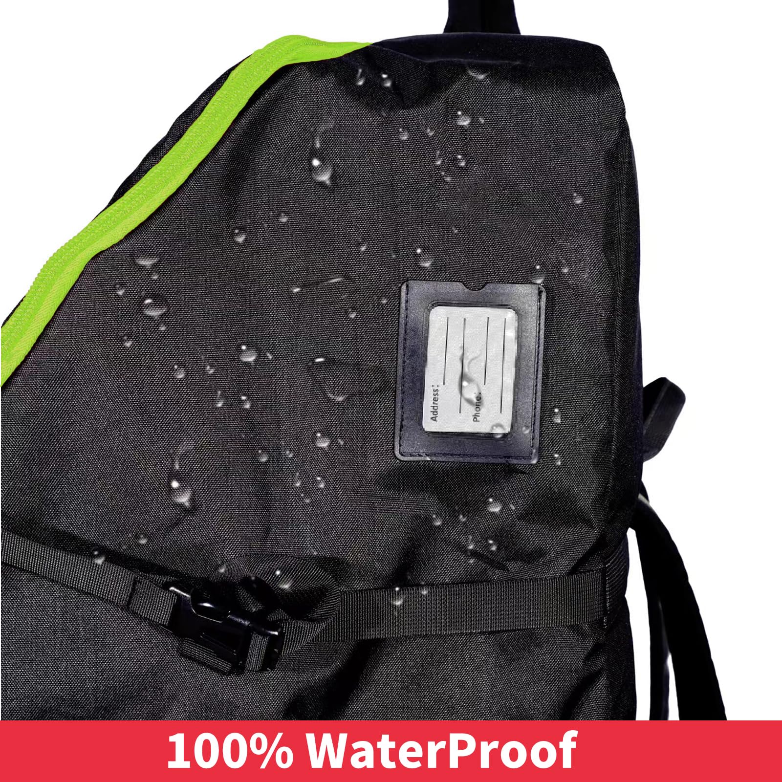 WEXIO 360° Padded Car Seat Travel Bag for Airplane, 1OO% Waterproof CarSeat Travel Backpack for Air Travel，Universal Fit for Graco Chicco Britax Evenflo Cybex Maxi Cosi Peg，20