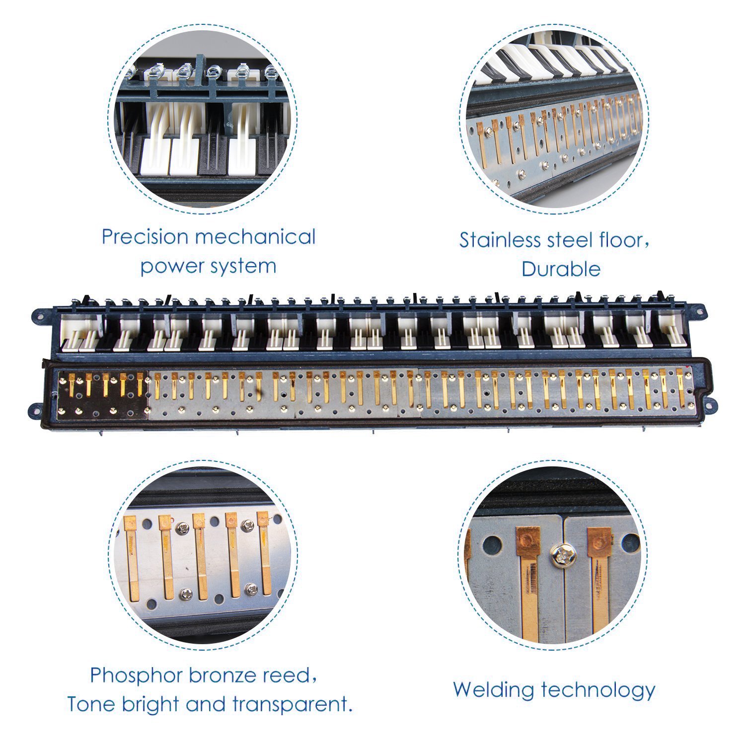 FINO 32 Key Melodica Instrument Air Piano Keyboards Pianica Wind Musical Instrument Folk World Key Instruments with Mouthpiece Tube Set Portable for Music Lover Beginners Gift with Carrying Bag Black