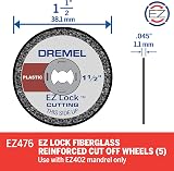 Dremel EZ476 1 1/2 Inch EZ Lock Rotary Tool Cut Off Wheels 5 Pack view 2