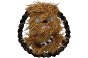 Star Wars for Pets Plush Chewbacca Rope Frisbee Dog Toy | Soft Star Wars Squeaky Dog Toy | Adorable Toys for All Dogs, Official Dog Toy Product of Star Wars for Pets