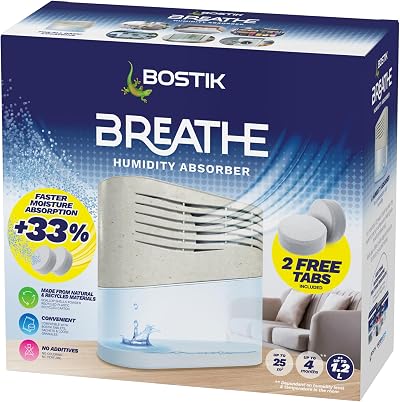 Bostik Breathe Dehumidifier Humidity Moisture Absorber 25m² Home Caravan
