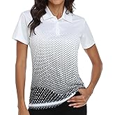 Little Beauty Women's Golf Polo Shirts Short Sleeve Moisture Wicking Tennis Athletic Shirt with 3 Button