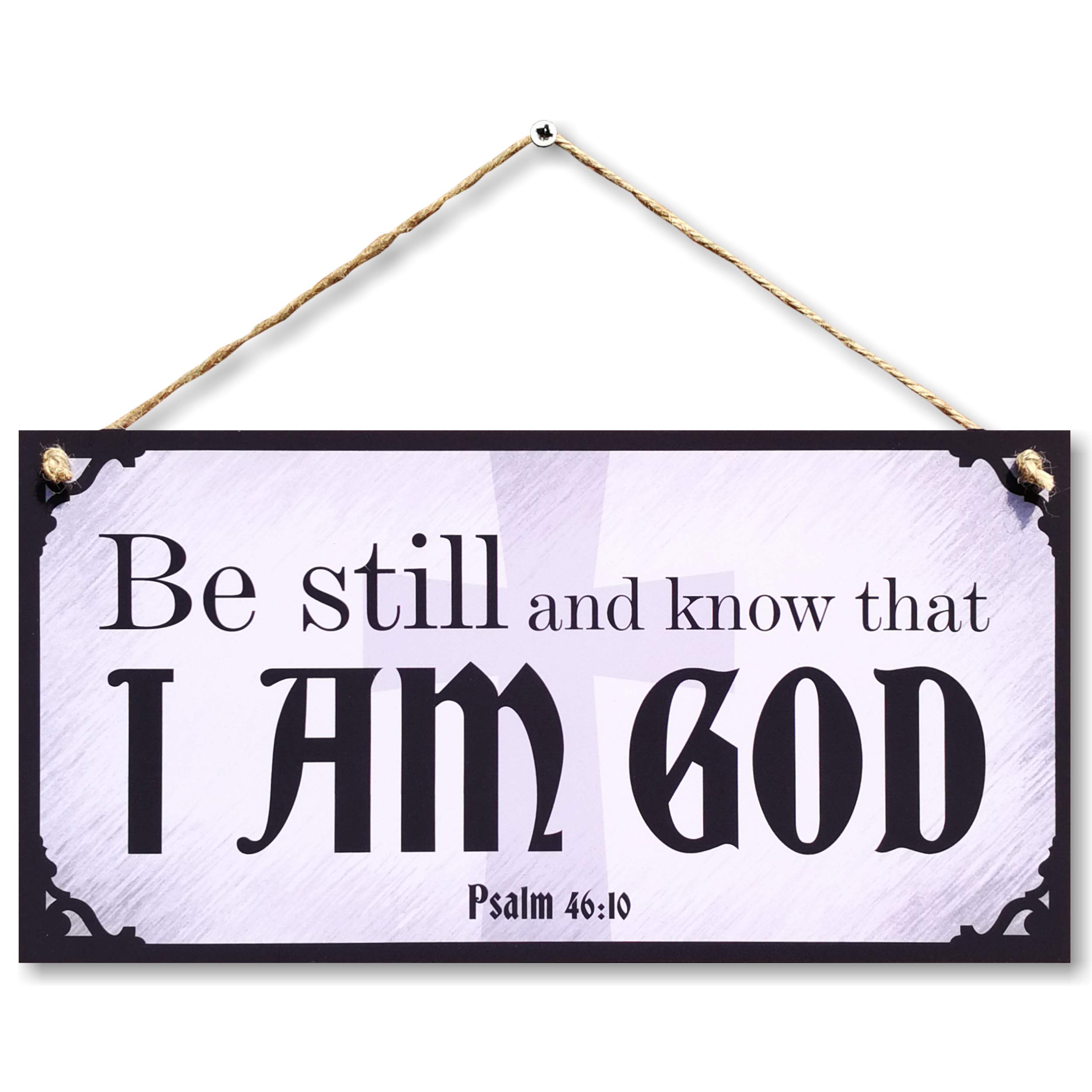 CARISPIBET Be still and know that I am God | home decorative sign faith & belief house decorative accessories 6" x 12"