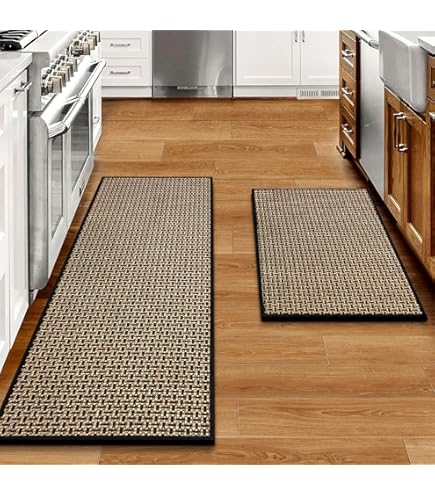 Boho Style Kitchen Rugs And Mats Set Of 2 Farmhouse Rustic Kitchen Rugs Non Slip Super Absorbent Kitchen Mat Sink Waterproof Runner Rug Laundry Room 17 X 48