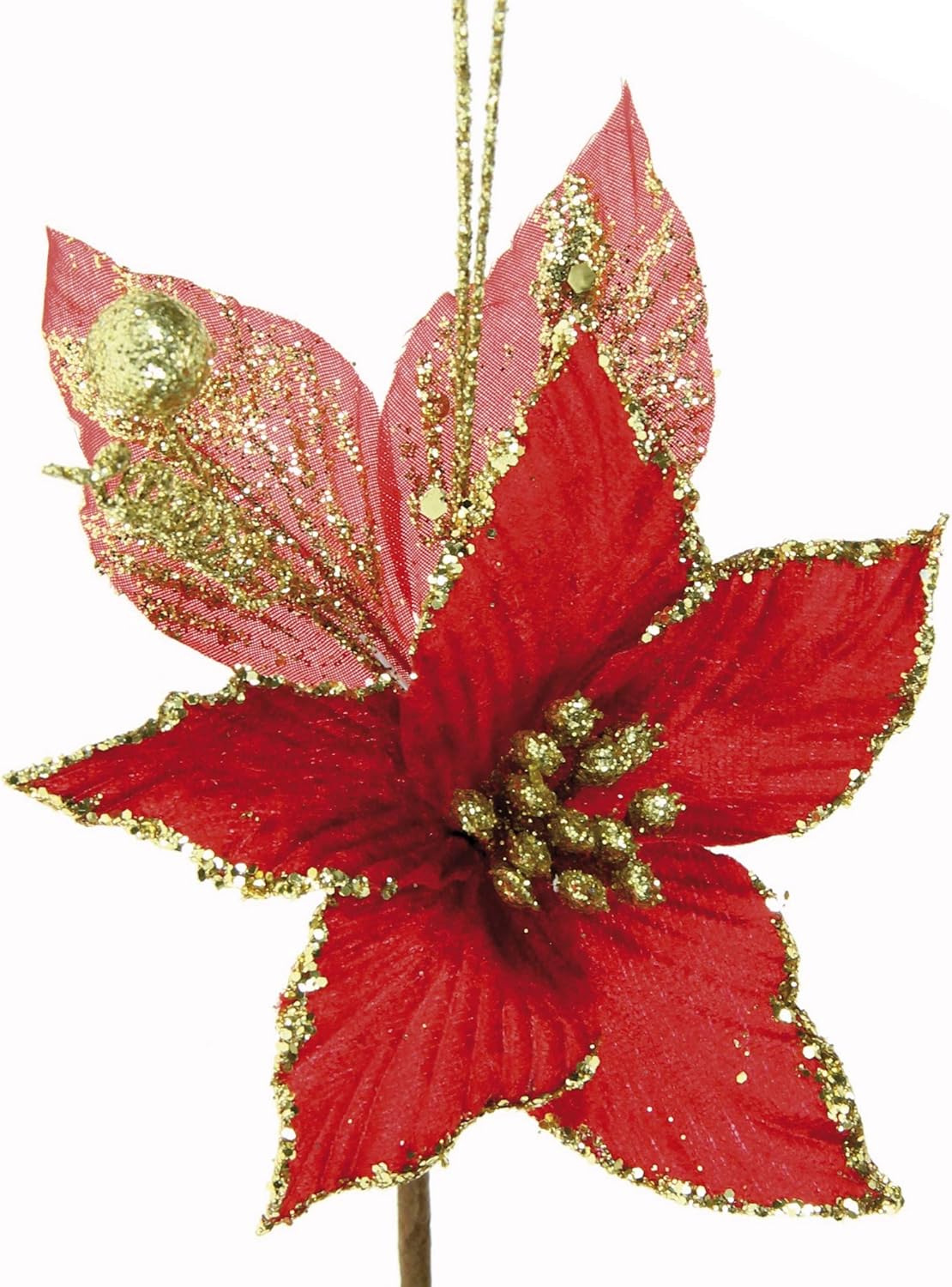 Stella Di Natale Decorazione.Stefanazzi 12 Pezzi Pick In Velluto Stella Di Natale Decorazione Natalizia Fai Da Te Per Decorazioni Di Pacchetti E Albero Di Natale Rami Decorativi Per Centrotavola Realistico Amazon It Casa E Cucina