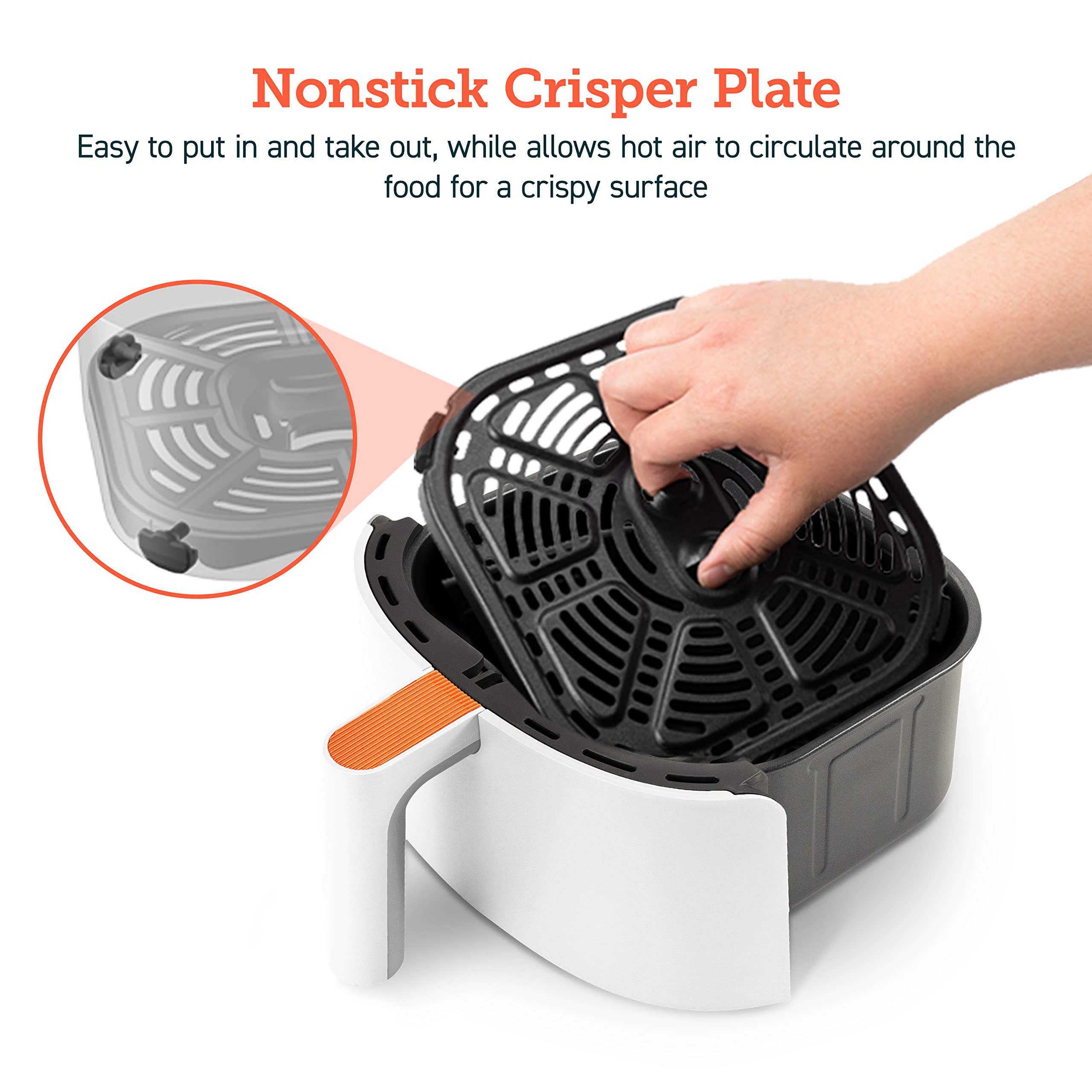 Cosori Air Fryer 4 Qt, 7 funciones de cocción Airfryer, más de 150 recetas en la aplicación gratuita, 97% menos grasa Freidora de Aire, apta para lavavajillas, diseñada para 1-3 personas, Lite 4.0 Quart Smart Air Fryer, blanco