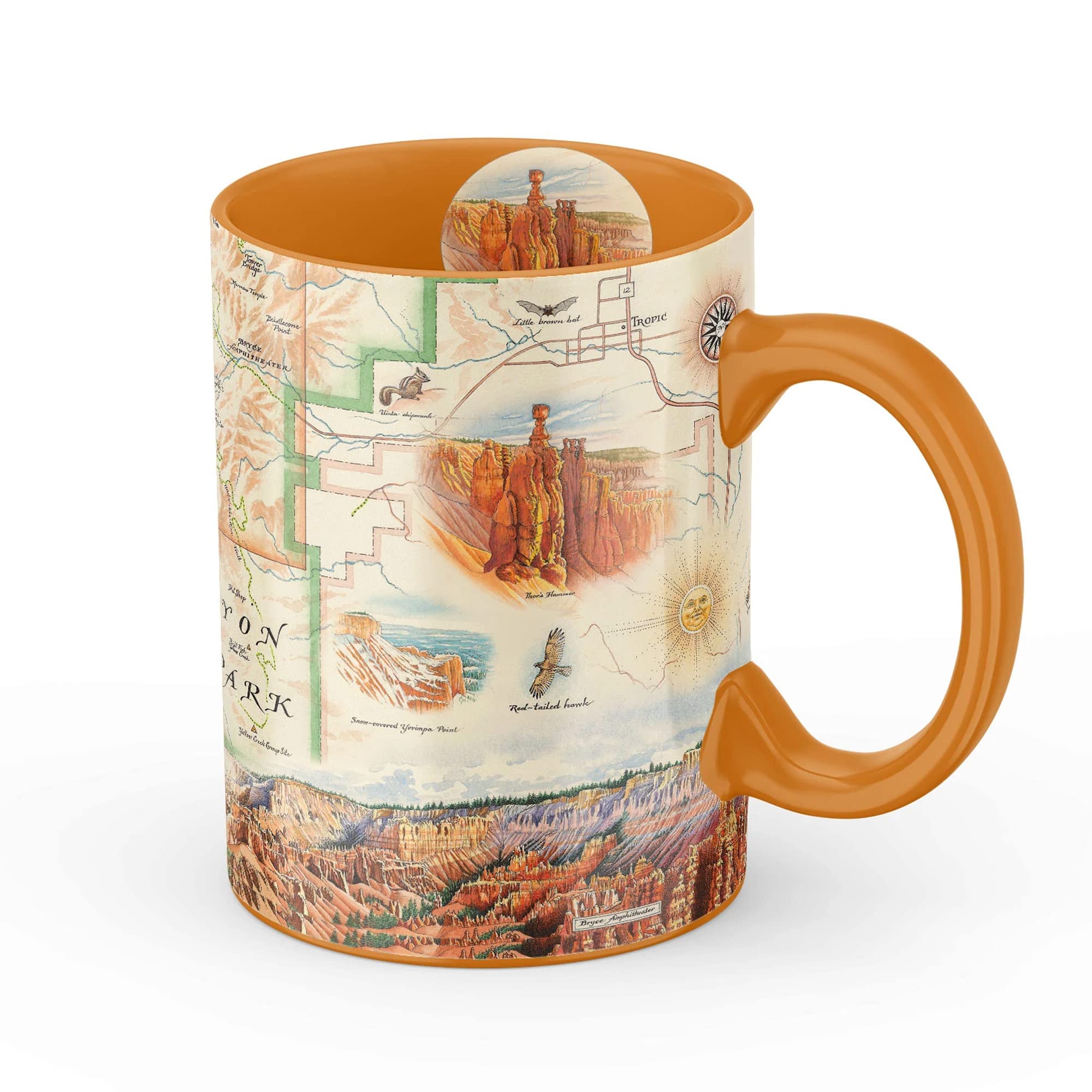Photo 1 of Xplorer Maps Bryce Canyon National Park Map Ceramic Mug (16oz) – BPA-Free Coffee Cup for Hot & Cold Drinks – Perfect for Office, Home, or Gift