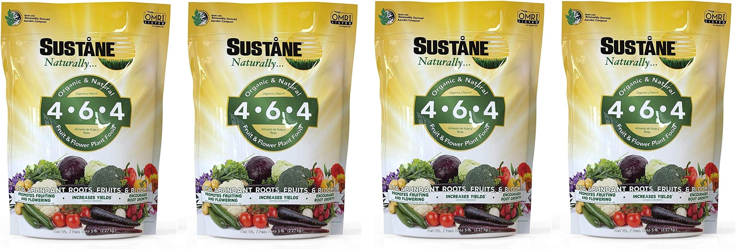 Sustane 4645lb Fertilizer, 5 lb, Brown (Fоur Paсk)