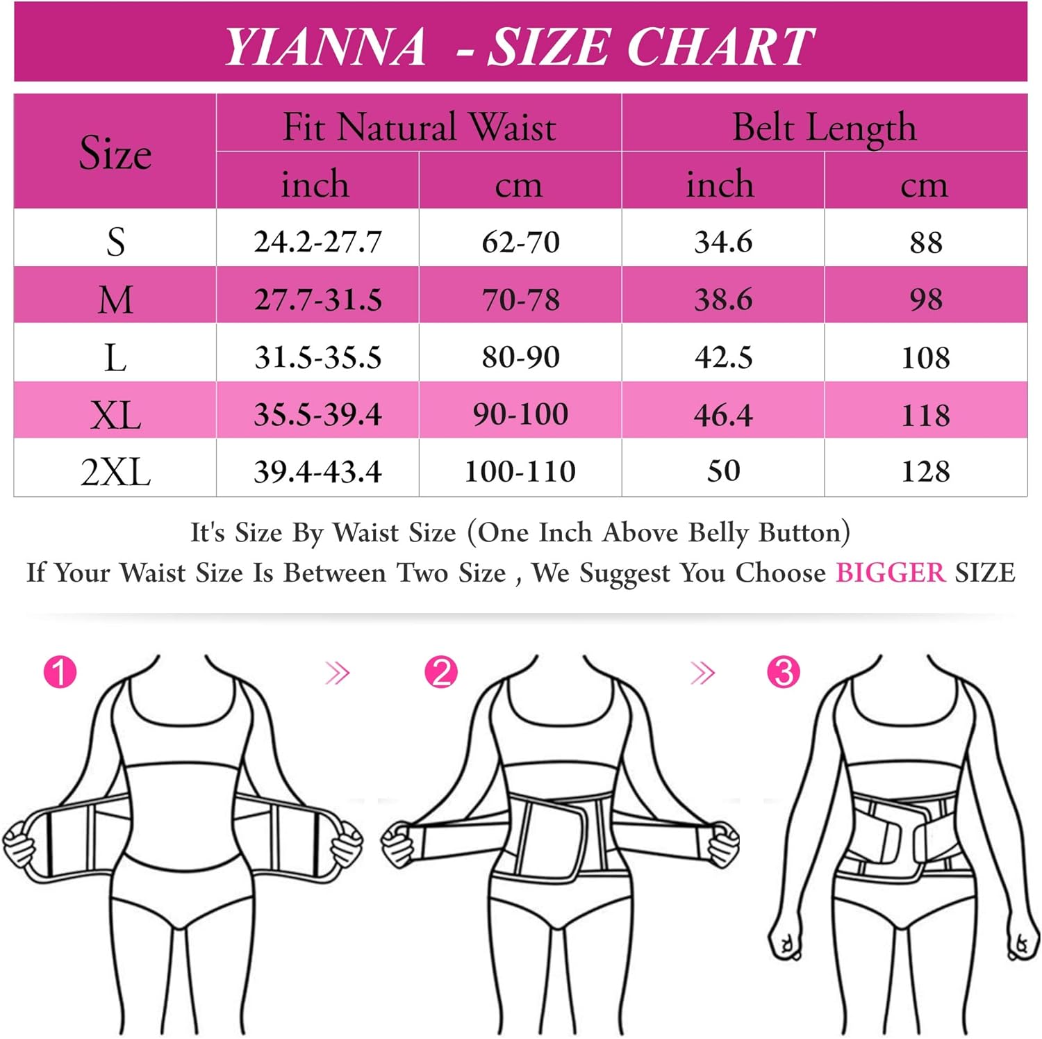 YIANNA Women Waist Trainer Belt - Slimming Sauna Waist Trimmer Belly Band Sweat Sports Girdle Belt: Clothing