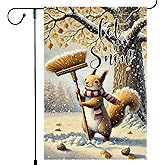 Let It Snow Garden Flag 12x18inch The Nut Squirrel winter Garden Flags Yard Porch House Flag Double-Side For Home Outdoor Yard Patio Lawn Decor, Garden Decorations