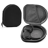 Linkidea Headphones Carrying Case Compatible with Anker Soundcore Q11i, Life Q35, Life Q20, Q20i, Q20+, Q30, Protective Hard Shell Travel Bag with Cable, Charger Storage (Black)
