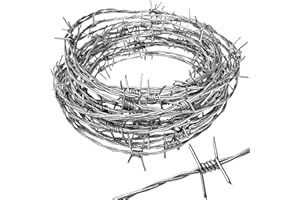 Dlh Western Real Barbed Wire 25ft 18 Gauge - Great for Crafts, Fences, Critter Deterrent
