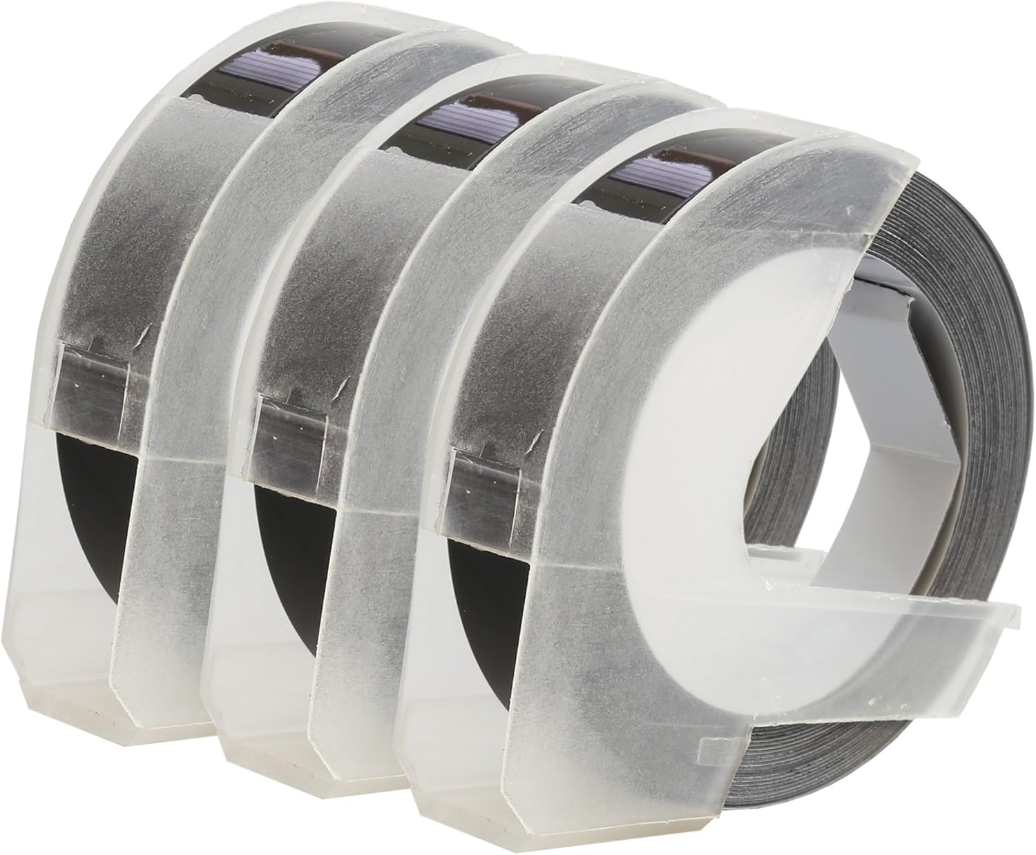 S0847730 bianco sobre negro 9mm x 3m Pack de 3 Cintas de estampación ...