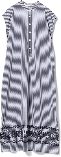 Amazon Co Jp レイビームス Ray Beams ワンピース シシュウ ストライプ マキシ シャツワンピース レディース Navy One Size 服 ファッション小物