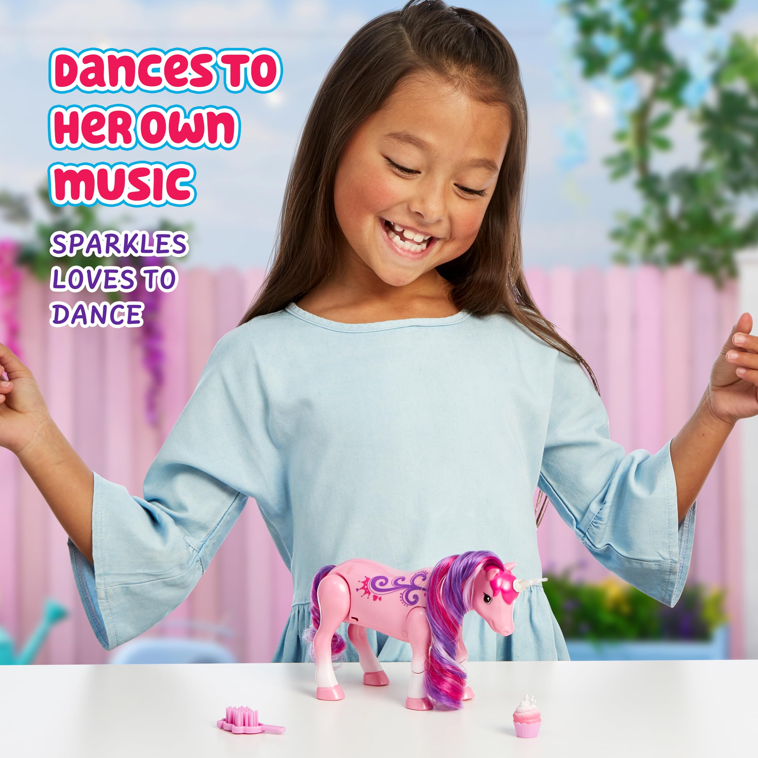 Little Live Pets Sparkles The Unicorn Toy, Musical Dancing Pony Toy with Light Up Rainbow Horns, Interactive Animal Toys for Kids of Ages 5+