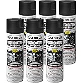 Rust-Oleum 248656-6PK Stops Rust Professional Grade Undercoating Spray Paint, 15 oz, Rubberized Black, 6 Pack
