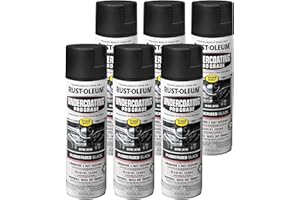 Rust-Oleum 248656-6PK Stops Rust Professional Grade Undercoating Spray Paint, 15 oz, Rubberized Black, 6 Pack