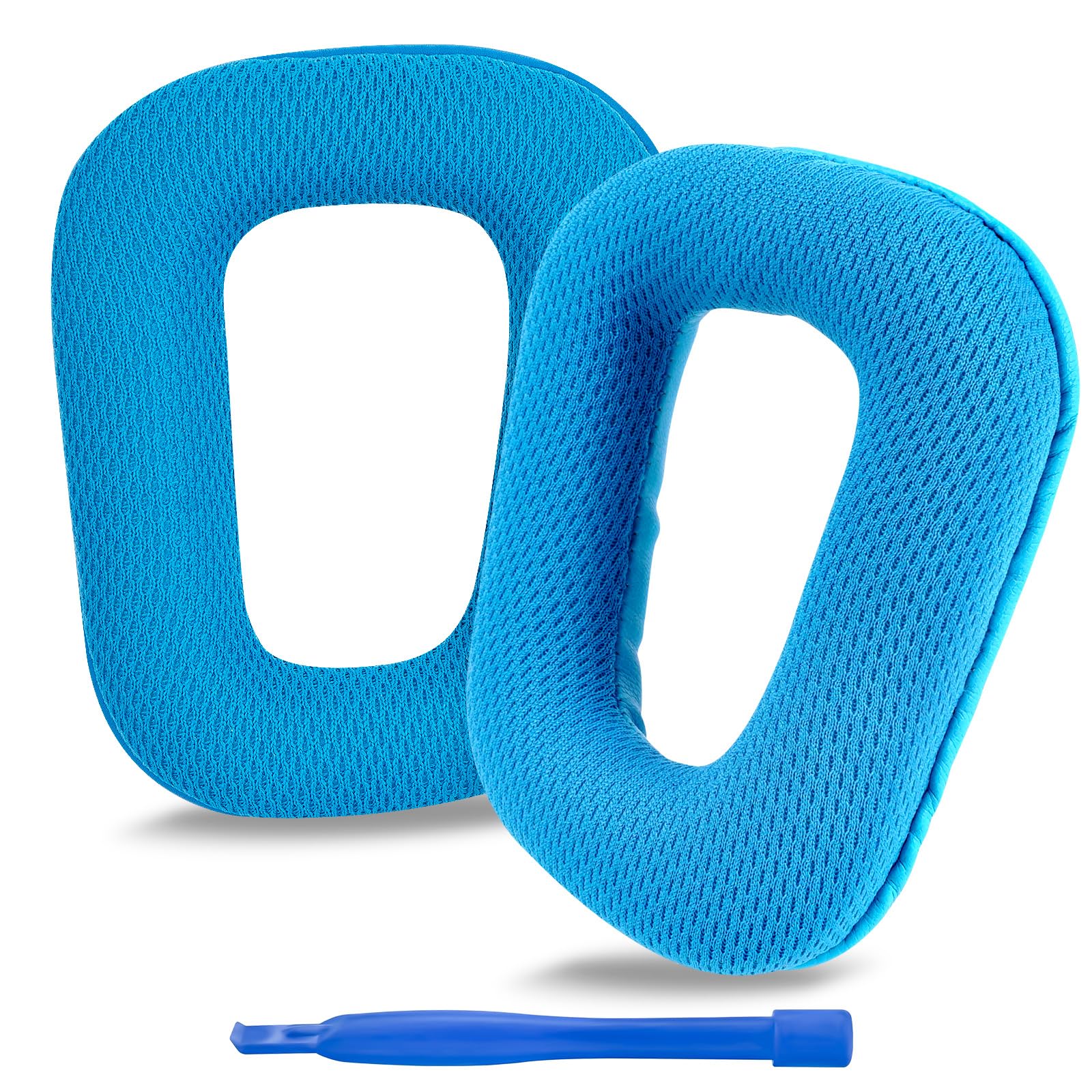 Linkidea Replacement Ear Pads for Logitech G430, G930, G35, F450, G432, G332 Headphones, Ear Covers (Mesh Fabric/Blue)