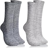 Cutecrop 2 Pairs Alpaca Wool Crew Socks for Men Women Alpaca Wool Blend Thermal Winter Hunting Socks Moisture Wicking Hiking