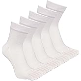 CaiDieNu Mens Toe Socks Cotton Athletic Running Five Finger Crew Socks, 5 Pairs