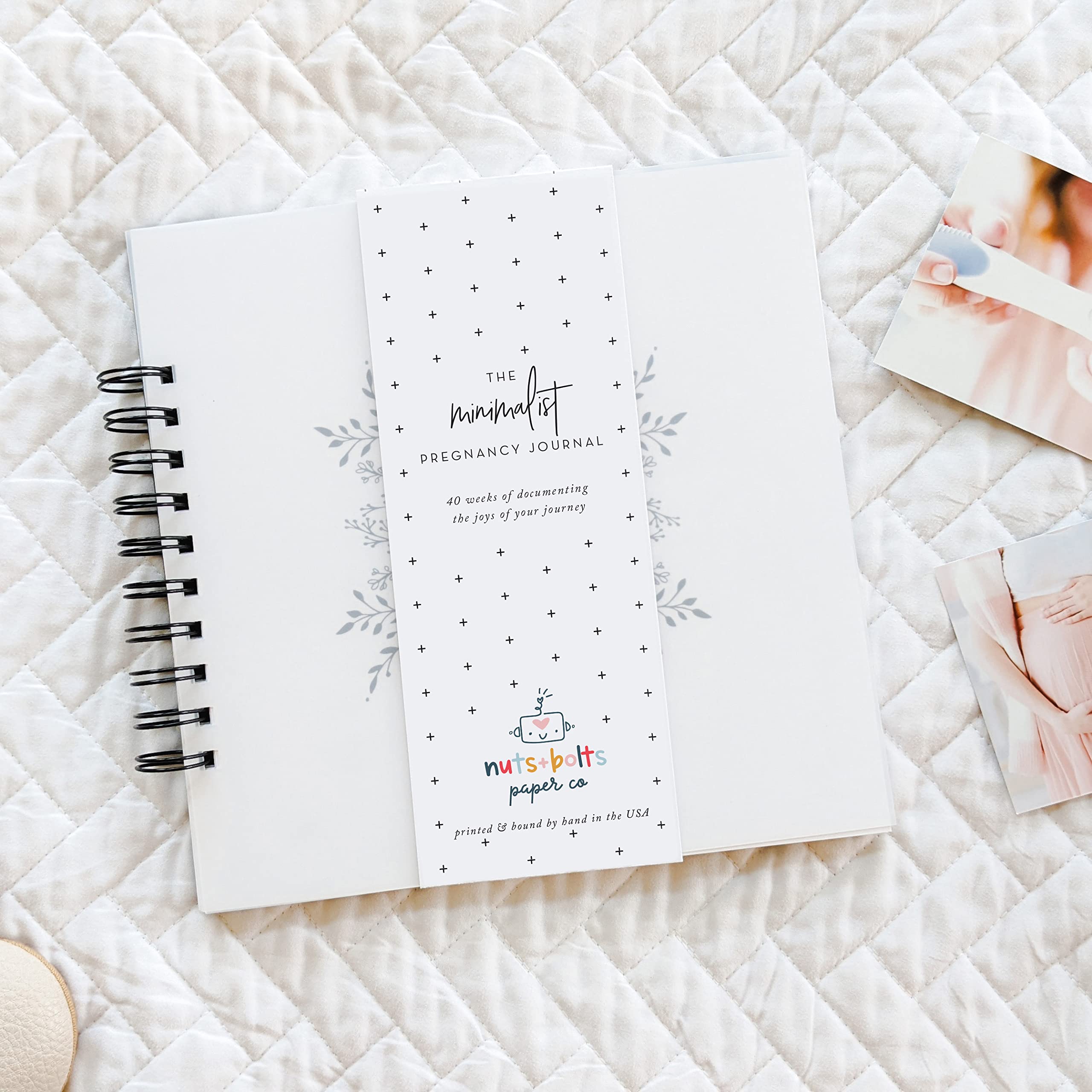 Pregnancy Journal: Welcoming Our Little One, A simple black and white keepsake journal to document important pregnancy milestones + add photos