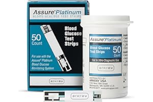 Assure Platinum Blood Glucose Test Strips – No Coding Required, 0.5 Microliter Sample, Accurate & Fast 7-Second Results, Compatible with Assure Platinum Blood Glucose Meter, 50 Count