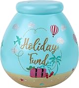 Pot Of Dreams Hand Painted Holiday Fund Save And Smash Ceramic Piggy Bank