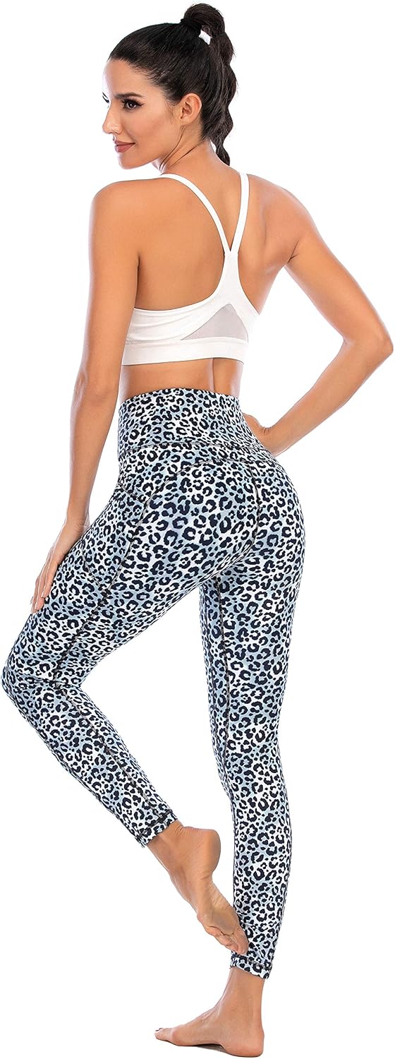 OVRUNS High Waist Yoga Pants Full Length Tights for Women Tummy Control Workout Leggings with Pocket - 28'': Clothing