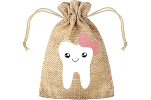 SHAPPY Tooth Fairy Bag Pouch for Boys and Girls to Place Under Pillow Milk Teeth Container Box for Toothfairy Tooth Holder Keepsake Gift for Kids Children Baby Shower Birthday (Pink Style)