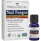 Forces of Nature Organic Nail Fungus Treatment, Extra Strength, 11ml | Antifungal Restores Appearance of Toenails &amp; Fingernails, Homeopathic Medicine for Cracked, Dry &amp; Damaged Nails, .37 fl oz