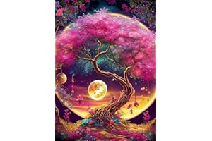 Aestalrcus Tree of Life Paint by Numbers Kit for Adults, Tree Paint by Numbers for Adults Beginner, Painting by Numbers Kits, Relaxation Home Wall Decoration and Gifts 16x20inch