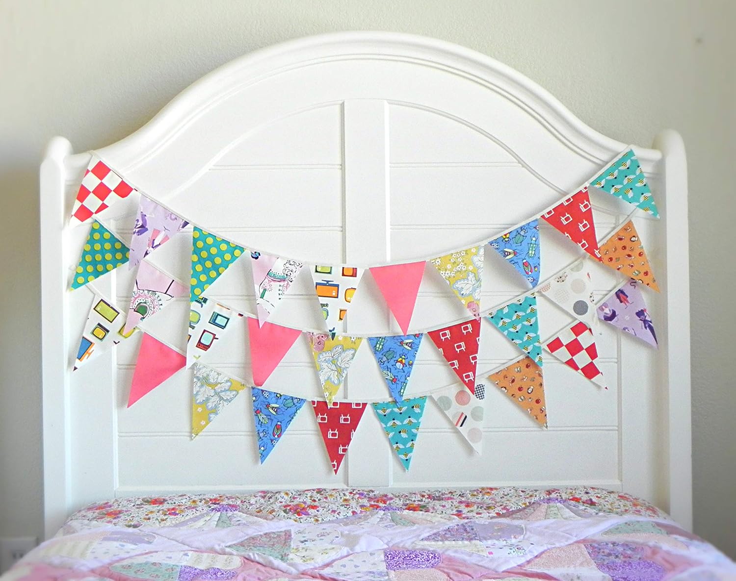 pink nursery bunting