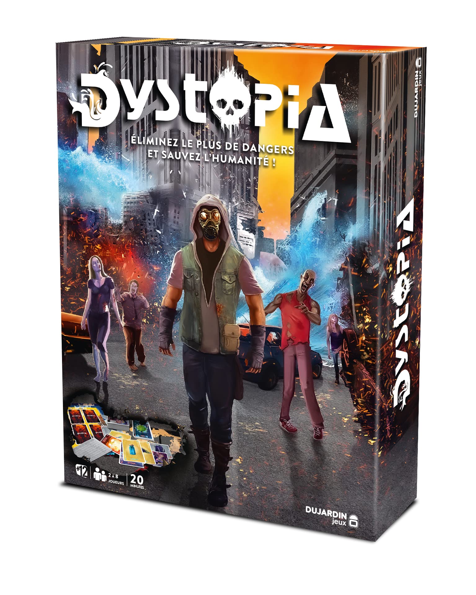 Dujardin Dystopia - Strategy Game - Who Will Save Humanity - Card Game - Teen and Adult Atmosphere - For Ages 12 and Above - 2 to 8 Players