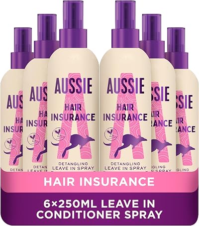 Aussie Miracle Hair Insurance Conditioner Detangler Spray 250ml Pack of 6